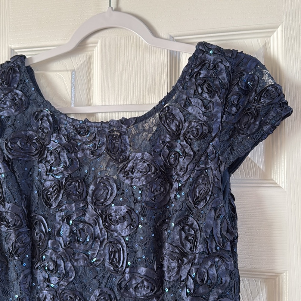 Alex Evenings Navy Gown - Size 10P - Picture 12 of 16